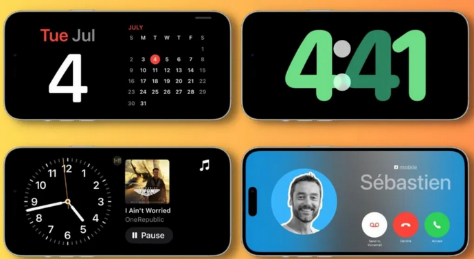 新乡苹果手机维修分享iOS17横屏充电待机显示有什么好处 