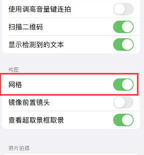 新乡苹果手机维修网点分享iPhone如何开启九宫格构图功能 